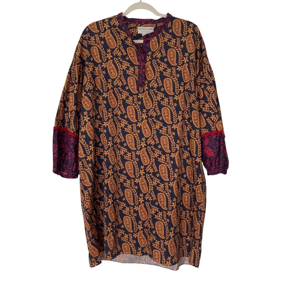 Anthropologie Sachin & Babi Celestine Tunic Dress Size LARGE Petite MSRP $168